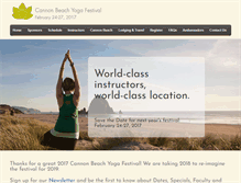 Tablet Screenshot of cannonbeachyogafestival.com